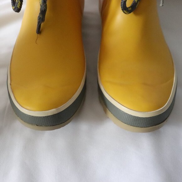 Wind River Womens Yellow Sz 8 Pull On Lace Up Rubber Waterproof Rain Boots - Picture 5 of 9